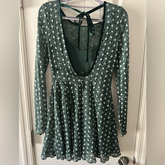 NWOT FREE PEOPLE SHEER DELIGHT MINI DRESS - Picture 3 of 6